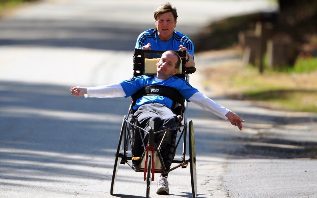 Rick y Dick Hoyt corriendo